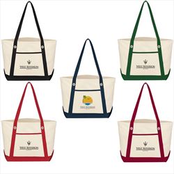 JH3220 Medium Cotton Canvas Sailing Tote With Custom Imprint